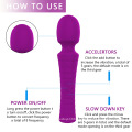 Adult USB Rechargeable Vibrating Clitoral Body Personal VibratorMassager Silicone AV Wand Woman Sex Toy Wand Massager